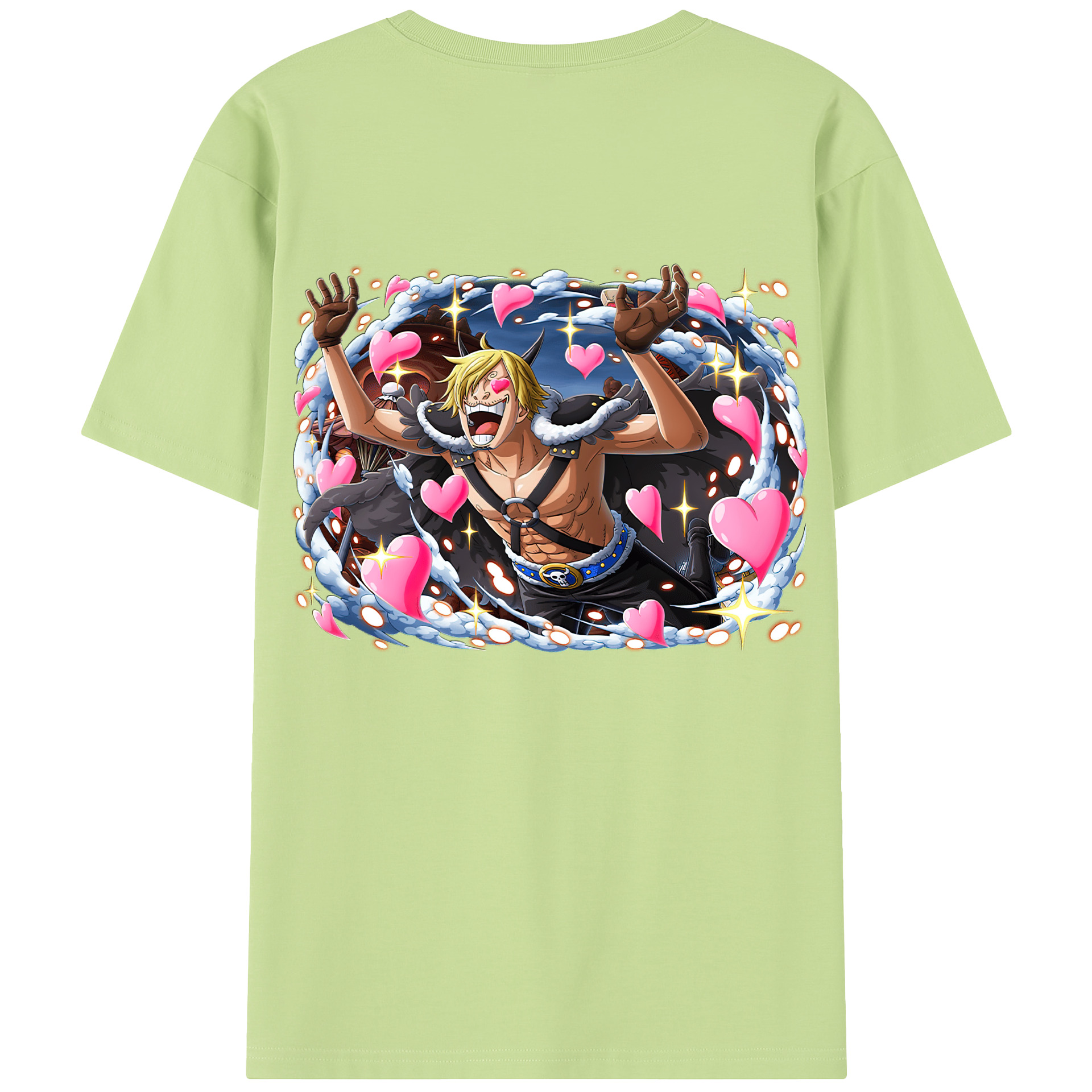 ワンピース サンジ ONE PIECE Sanji 綿100％半袖Tシャツ（背面プリント）